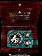 AUSTRALIA オーストラリア Mini Proof Set 1997 Platinum 5Dollars(14.1㎜ 1/20oz 99.95%)とGold...