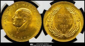 TURKEY トルコ 500Kurush 1923//38(1961) Fr-203 KM-859 共和国 ケマル・アタチュルク...