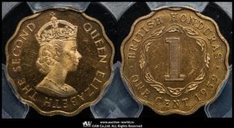 BRITISH HONDURAS イギリス領ホンジュラス Cent 1959 KM-30 エリザベス2世 プルーフは稀少品 Ⓡ ...