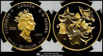 CANADA カナダ 350Dollars 2000 Fr-46 KM-404 州の花シリーズ:アメリカハナミズキ 発行1971枚(38.05g...