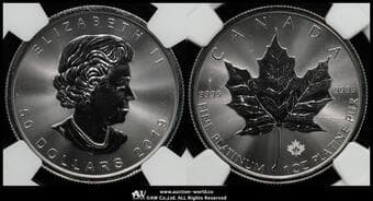 CANADA カナダ 50Dollar in Platinum 2019 Fr-B50 KM- 2871 エリザベス2世/メープルリーフ...