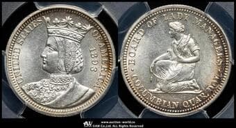 USA アメリカ合衆国 25Cents 1893 KM-115 コロンビア博覧会 通称イザベラ・クォーター(6.25g...