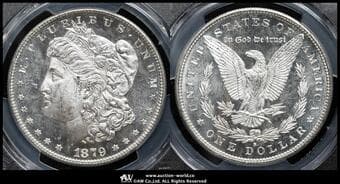 USA アメリカ合衆国 Dollar 1879S KM-110 Morgan Dollar サンフランシスコ(26.73g 90%) PCGS-MS64PL...