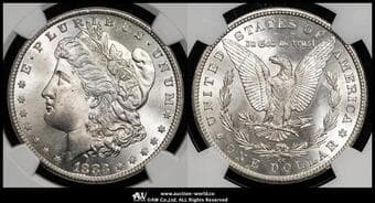 USA アメリカ合衆国 Dollar 1883CC KM-110 Morgan Dollar カーソンシティー 準特年 (26.73g 90%) ...