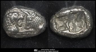 Kingdom of Lydia リディア王国 AR 1/6Stater (Hecte)Croesus クロイソス 561~546BC...