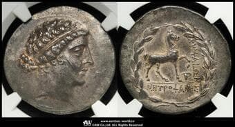 AEOLIS,Cyme アイオリス,キーメ AR Tetradrachm mid2nd Century 165~140BC(紀元前2世紀中頃)...