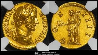 Roman Empire ローマ帝国 AV Aureus Antoninus Pius アントニヌス・ピウス AD138~161...