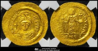 Byzantine Empire ビザンチン帝国 AV Solidus Mauricius Tiberius マウリキウス・ティベリウス AD582~602...