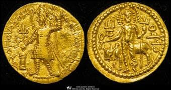 Kushan Dynasty クシャン朝 AV Dinar Vasudeva I ヴァース・デヴァ1世 AD191~225 Fr-23...