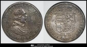 HOUSE OF HABSBURG Archduke Leopold レオポルト5世大公(1619~32) Taler 1620 Dav-3328 Voglh-175/I KM-264.1...
