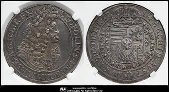 HOUSE OF HABSBURG Leopold I レオポルト1世(1657~1705) Taler 1704/3 Dav-1001 Voglh-234/VIII KM-1413...