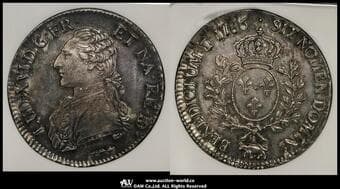 FRANCE Louis XVI ルイ16世(1774~92) Écu de Bearn 1786(COW) Dav-1334 Gad-356a KM-572 ポー(ベアルン)...