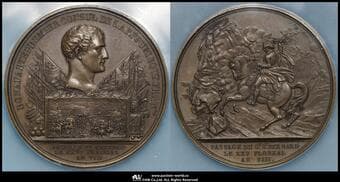 FRANCE Napoleon I ナポレオン1世(1802~15) Bronze Medal 1800-Dated Bramsen-633 by Montagny...