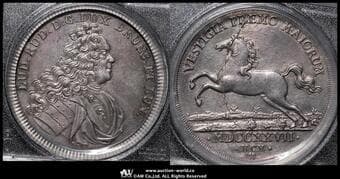 GERMANY Brunswick-Blankenburg ブラウンシュバイク・ブランケンブルク Taler 1727HCH Dav-2133 KM-7...