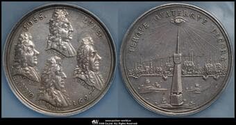GERMANY Lubeck リューベック AR Medal 1697-Dated Behrens-697 Röhl-300.28 リューベック歴代四市長 /...