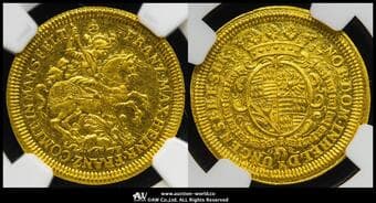 GERMANY Mansfeld-Bornstedt マンスフェルト・ボルンシュテット Ducat 1687 Fr-1573 KM-135...
