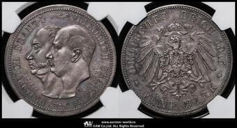 GERMANY Mecklenburg-Schwerin メクレンブルク・シュバーリン Probe 5Mark 1915A SCHAAF-89/G1...