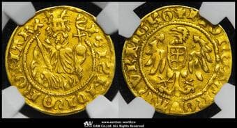 GERMANY Nurnberg ニュルンベルク Goldgulden ND(1410~37) Fr-1798 ジギスムント(3.44g) NGC-XF45 VF+