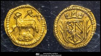 GERMANY Nurnberg ニュルンベルク 1/32Ducat ND(1700-Dated) Fr-1897 KM-245 旗を持つ羊/シールド...