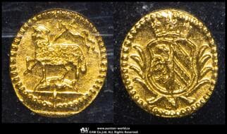 GERMANY Nurnberg ニュルンベルク 1/16Ducat ND(1700-Dated) Fr-1895 KM-246 旗を持つ羊/シールド ...