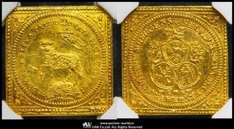 GERMANY Nurnberg ニュルンベルク Klippe Ducat(1700-Dated)IMF Fr-1886 KM-258 旗を持つ羊/...