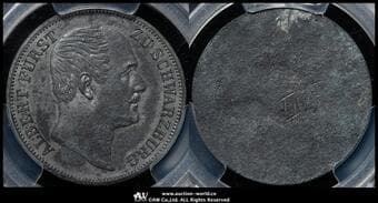 GERMANY Schwarzburg-Rudolstadt シュヴァルツブルク・ルードルシュタット Trial Strike Uniface Taler in...