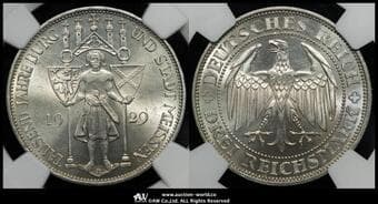 GERMANY Weimar Rep ワイマール共和国(1918~1933) 3Reichsmark 1929E J-339 KM-65 マイセン市1000周年...