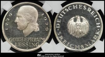 GERMANY Weimar Rep ワイマール共和国(1918~1933) 5Reichsmark 1929F Dav-969 J-336 KM-61...