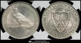 GERMANY Weimar Rep ワイマール共和国(1918~1933) 5Reichsmark 1930A Dav-973 J-346 KM-71...