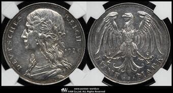 GERMANY Weimar Rep ワイマール共和国(1918~1933) Probe 5Mark 1925D Schaaf-331/G2 VS2 RS2 ゲルマニア by...