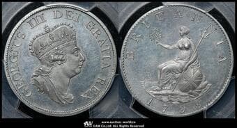 GREAT BRITAIN George III ジョージ3世(1760~1820) Pattern 1/2Penny 1799...