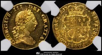 GREAT BRITAIN George III ジョージ3世(1760~1820) Pattern 1/4Guinea 1764 W&R-141(R5) KM-Pn45 by Richard Yeo...
