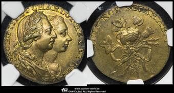 GREAT BRITAIN George III ジョージ3世(1760~1820) Brass Medal (1761)-Dated...