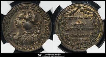 GREAT BRITAIN George III ジョージ3世(1760~1820) Bronze Medal 1761-Dated BHM-47...