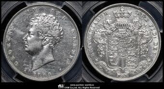 GREAT BRITAIN George IV ジョージ4世(1820~30) 1/2Crown 1829 S-3809 KM-695 Bull-2378(ESC-649) 無冠 ...