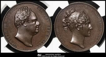 GREAT BRITAIN William IV ウィリアム4世(1830~37) AE Medal 1831 BHM-1475 Eimer-1251 by William Wyon...