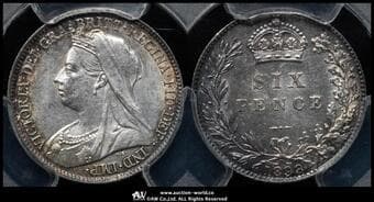 GREAT BRITAIN Victoria ヴィクトリア(1837~1901) 6Pence 1898 S-3941 KM-779 Bull-3291(ESC-1768)...