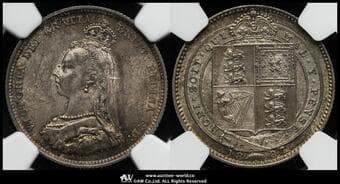 GREAT BRITAIN Victoria ヴィクトリア(1837~1901) Shilling 1887 S-3926 KM-761 Bull-3137(ESC-1351)...