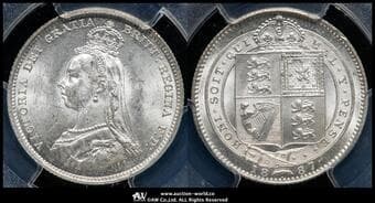 GREAT BRITAIN Victoria ヴィクトリア(1837~1901) Shilling 1887 S-3926 KM-761 Bull-3137(ESC-1351)...
