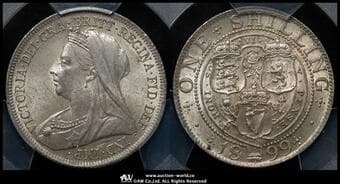 GREAT BRITAIN Victoria ヴィクトリア(1837~1901) Shilling 1899 S-3940A KM-780 Bull-3164(ESC-1368)...