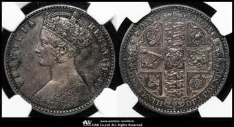 GREAT BRITAIN Victoria ヴィクトリア(1837~1901) Florin 1849 S-3890 KM-745...