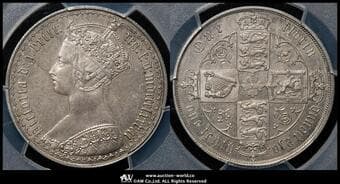 GREAT BRITAIN Victoria ヴィクトリア(1837~1901) Florin 1878 S-3893 KM-746.2 Bull-2890(ESC-849A, R6)...