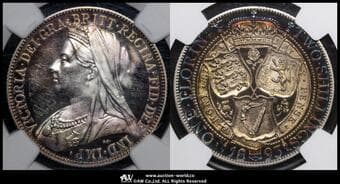 GREAT BRITAIN Victoria ヴィクトリア(1837~1901) Florin 1893 S-3939 KM-781 Bull-2963(ESC-877...
