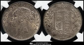 GREAT BRITAIN Victoria ヴィクトリア(1837~1901) 1/2Crown 1881 S-3889 KM-756 Bull-2758(ESC-707)...