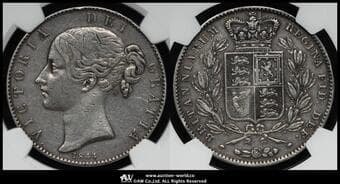 GREAT BRITAIN Victoria ヴィクトリア(1837~1901) Crown 1844 Dav-105 S-3882 KM-741 Bull-2562(ESC-281)...