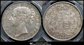 GREAT BRITAIN Victoria ヴィクトリア(1837~1901) Crown 1845 Dav-105 S-3882 KM-741 Bull-2564(ESC-282)...