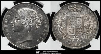 GREAT BRITAIN Victoria ヴィクトリア(1837~1901) Crown 1847 Dav-105 S-3882 KM-741 Bull-2567(ESC-286)...