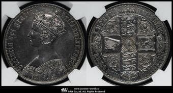 GREAT BRITAIN Victoria ヴィクトリア(1837~1901) Crown 1847 Dav-106 S-3883 KM-744 Bull-2571(ESC-288)...