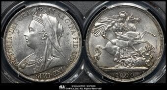 GREAT BRITAIN Victoria ヴィクトリア(1837~1901) Crown 1900LXIV Dav-108 S-3937 KM-783 Bull-2609(ESC-319)...