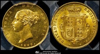GREAT BRITAIN Victoria ヴィクトリア(1837~1901) 1/2Sovereign 1849 Fr-389b S-3859 KM-735.1...